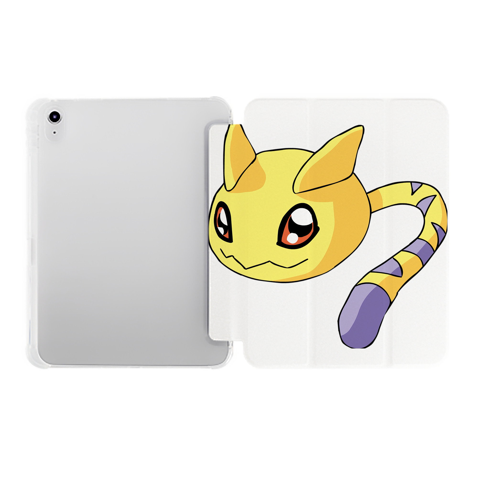 （画像用） Digimon デジタルモンスター/デジモン IPad ケース ペン収納付き 三つ折りスタンド PUレザー×シリコン 対応機種9.5/10.5/10.9インチ